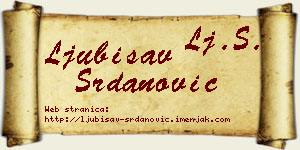Ljubisav Srdanović vizit kartica